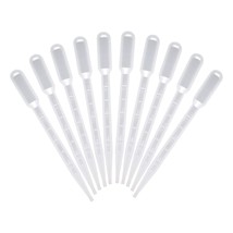 Pack of 10 - 3 ml Transfer Pipettes Graduated to 0.5 ml Plastic Dropper,... - £18.13 GBP
