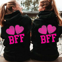 BFF Pink Hearts Sweater Hoodie - £15.88 GBP