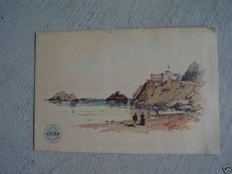Vintage Advertising Trade Card Clark&#39;s Spool Cotton Seal Rocks - $18.81