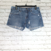 J Crew Womens Shorts 29 Blue Cut Off Vintage Slim Mid Rise Distressed - $17.98