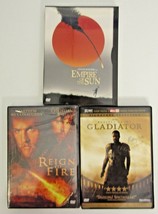 Lot of 3 DVD&#39;s Empire of the Sun Reign of Fire Gladiator Christian Bale - £14.33 GBP