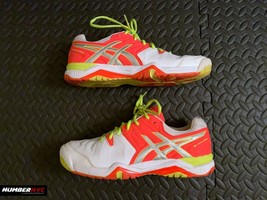 Asics Womens Gel Challenger 10 E554Y White Orange Running Shoes Lace Up ... - $59.39