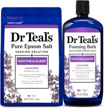 Dr Teal&#39;s Epsom Salt Soaking Solution and Foaming Bath with Pure Epsom S... - £32.76 GBP