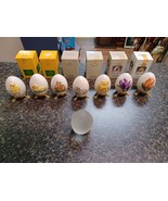 Goebel Ceramic Eggs Germany Easter Figurines Set 1978 - 1990 &amp; Glass Egg - $169.77 CAD