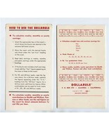 Dollarule Slide 1959 Calculate Earnings 1/2 Cent Graduation from $1.25 t... - £21.65 GBP