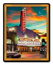 Hollywood Movie Theater by Larry Grossman 12" x 15" Metal Sign - $29.95