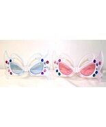 2 PAIR BUTTERFLY JEWELED SUNGLASSES  UV protect #146 - $9.49