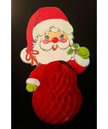 Vintage Honeycomb Santa Claus Stand Up 10&quot; Tall Unmarked - $13.52 CAD