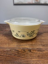 Pyrex Shenandoah Wintergreen Casserole Lid 474-B USA Vintage Floral 1.5 Liters - $15.88