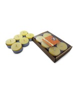 6 Natural Honey Scented Beeswax Tea Light Candles, Cotton Wick, Aluminum... - £9.49 GBP