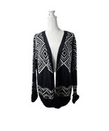 Romeo + Juliet Couture Womens Open Front Cardigan Black White Small - $518.08 MXN