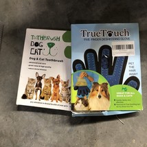 Dog cat toothbrush and five finger descending glove - $15.99