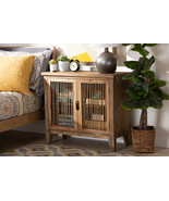 Aiden Rustic Medium Oak Finished 2-Door Wood Spindle Accent Storage Cabinet - $4,530.48 MXN