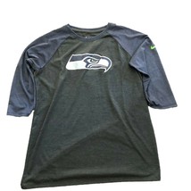 NWT New Seattle Seahawks Nike Tri-Blend Women&#39;s Logo 3/4 Sleeve Small Shirt - £25.28 GBP
