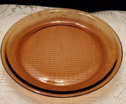 ANCHOR HOCKING 10 1/4&quot; PIE PLATE AMBER #462 - £8.93 GBP