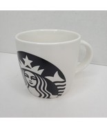 Starbucks White Black Mermaid Logo Ceramic Coffee Mug/Cup - £6.03 GBP