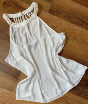 Womens Ivory Thalia Sodi Sleeveless Strappy Shirt Size XL NWT AS-IS - $21.29