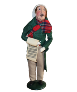 Vtg 1990 Byers Choice The Carolers Man Music Sheet Green Coat Plaid Scar... - $317.61 MXN