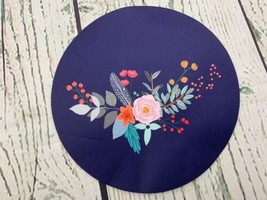 Black Flower Round Mouse Pad Be You Cute Mouse Mat - £9.67 GBP