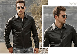 Designer Man genuine Handmade men leather jacket real leather jacket for men #64 - £94.51 GBP