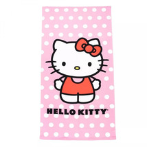 Hello Kitty Pink Polka Dot Beach Towel Pink - £19.60 GBP