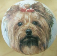 Ceramic Knobs W/ Yorkshire Terrier #5 Yorkie DOG - $4.46