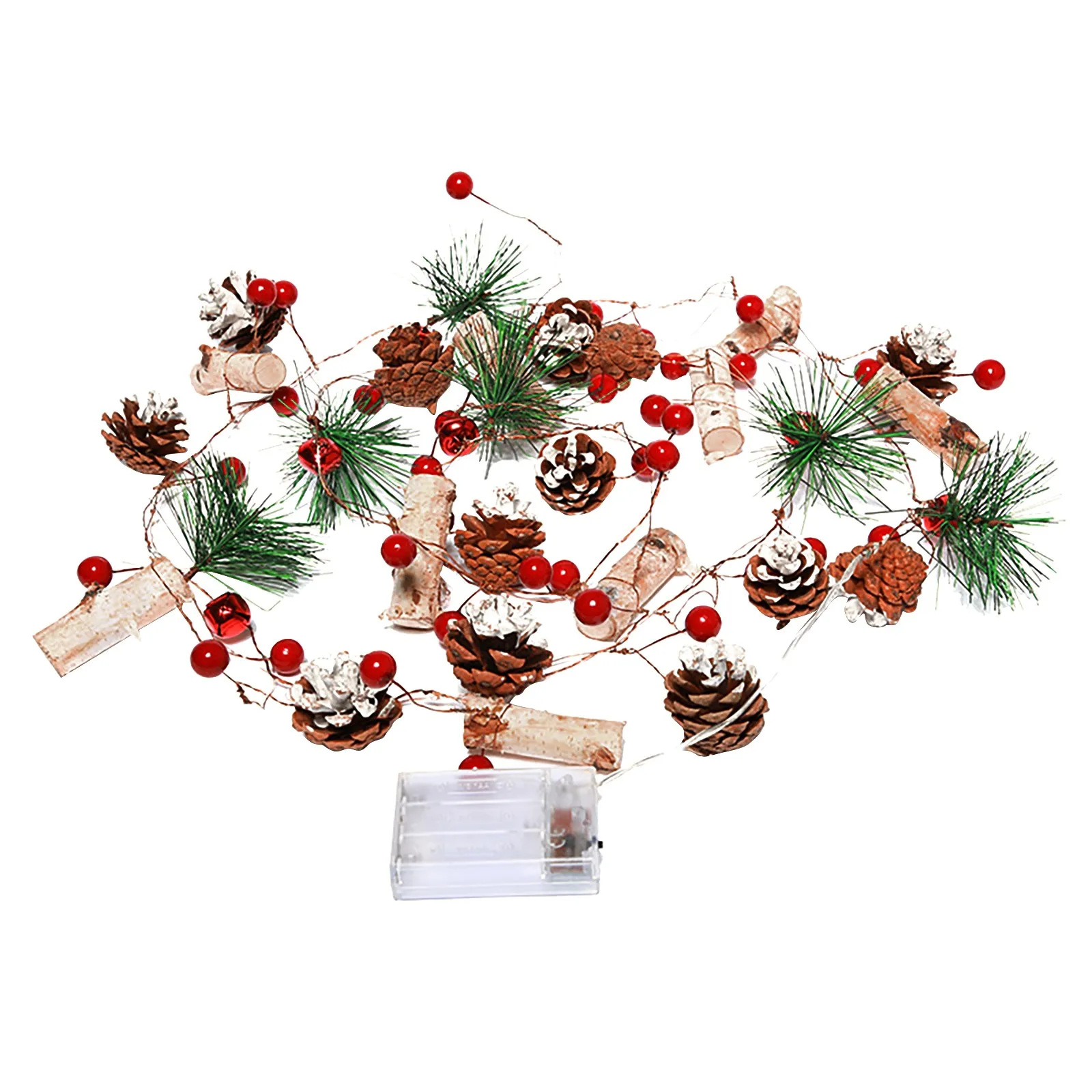 Hot Sale 2m Led Light String Christmas Trees Bell Pine-needle Copper Wir... - £130.21 GBP