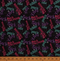 Cotton Chalkboard Back to School Acedemic Kids Fabric Print by the Yard D693.70 - £10.32 GBP