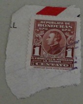 Nice Vintage Used Honduras 1 A Francisco Morazan La Patria Stamp, GOOD CND - $2.96