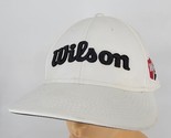 Wilson Hat Cap White Golf Flat Brim Tour Staff Baseball Adjustable Sports - $14.84