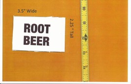  Medium Square Size Root Beer WORDS Soda Vending Machine Flavor Strip - £2.38 GBP