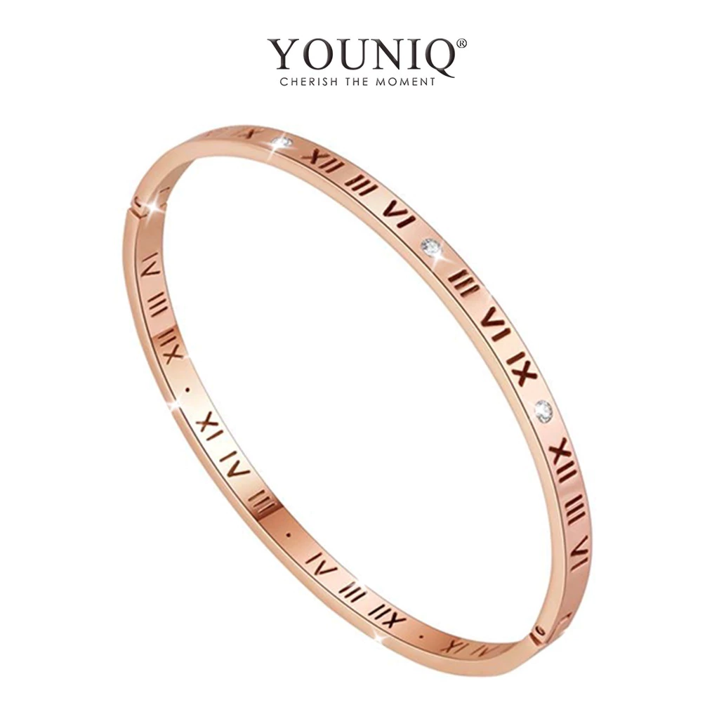 YOUNIQ Slim Roman 18K Rosegold Titanium Bracelet - $109.99
