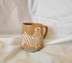 Wild Sage Earn Your Stripes Zebra Embossed Stoneware Large Coffee Mug - £13.51 GBP