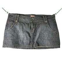 Mossimo Supply Womens Size 9 Skirt Denim Jean Black Dark Denim Short Skirt - $12.86