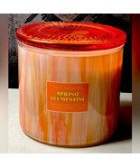 Bath &amp; Body Works Spring Clementine 3 Wick Candle Essential Oils Glass L... - £22.96 GBP
