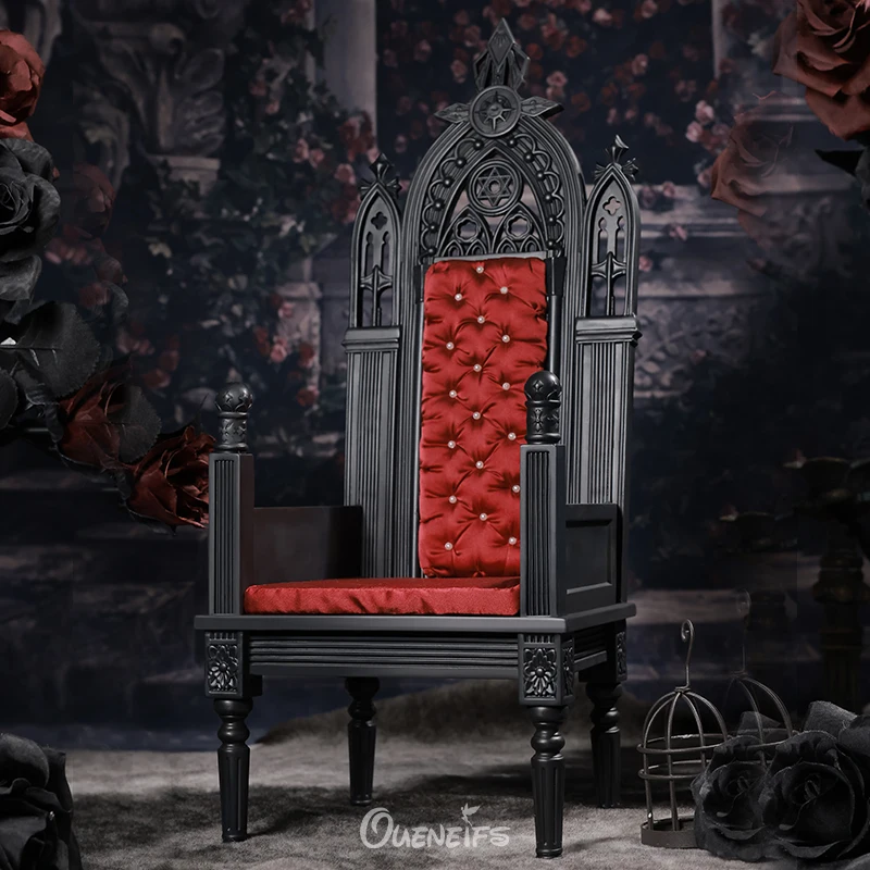 Resin Chair BJD Furniture 1/6 Doll Use Gothic Style Exquisite European Pattern - £92.64 GBP+