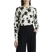 Womens Size Small Proenza Schouler Iris Flower Print Pure Merino Wool Sweater - $90.15