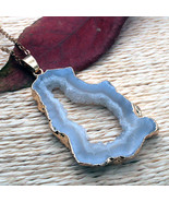 Natural agate crystal hole irregular - $9.95