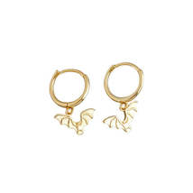 Anyco Earrings Gold Plated Bohemian Halloween Bat Tassel Stud For Women Jewelry - £17.66 GBP