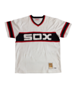 Mitchell &amp; Ness 1985 FISK #72 Chicago White Sox Baseball Jersey White Si... - £116.77 GBP