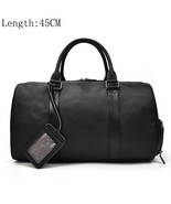 Luufan Soft Genuine Leather Travel Bag With Shoe Pocket Men Women Black ... - £243.08 GBP
