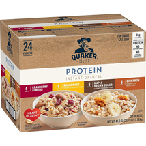 Instant Oatmeal, Protein 4 Flavor Variety Pack, 7G+ Protein, Individual Packets, - £27.99 GBP