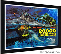 20000 Leagues Under the Sea Framed Movie Poster James Mason Kirk Douglas Peter L - £28.32 GBP