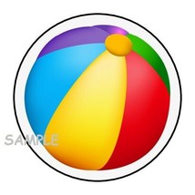 30 Beach Ball Envelope Seals Labels Stickers 1.5&quot; Round Pool Party Favors Gifts - £5.89 GBP