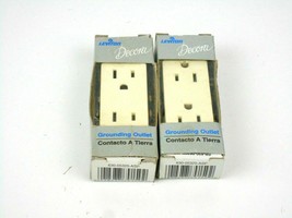 Lot of 2 Leviton 5325-ASP Almond Grounding Outlet NOS - £11.67 GBP
