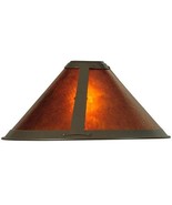 Meyda Tiffany 25962 Van Erp Mica Torchiere Lamp Shade 15&quot; Width Amber - £71.83 GBP