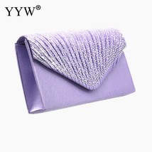 Purple Women Wedding Clutch  Handbag Women Bags Designer Clutch Female 2022 Yell - £20.36 GBP