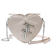 Heart Blade Zipper Chain Crossbody Bags For Women Girl Casual Shoulder Purses An - £33.91 GBP