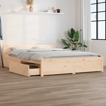 Bed Frame with Drawers 150x200 cm King Size - £152.41 GBP