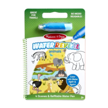 Melissa &amp; Doug Water Reveal Animals Color with Water 4 Scenes &amp; Water Pe... - £10.27 GBP
